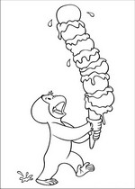 coloring page Curious George